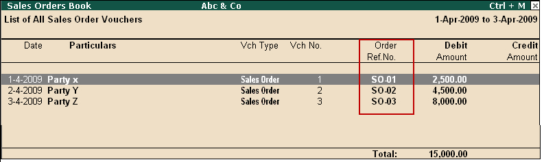 Columnar Purchase Order and Sales Order reports? @ Tally.ERP9