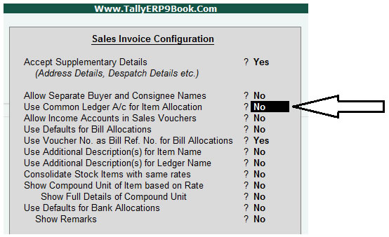 Allocate a Sales Ledger for each individual Item? @ Tally.ERP9