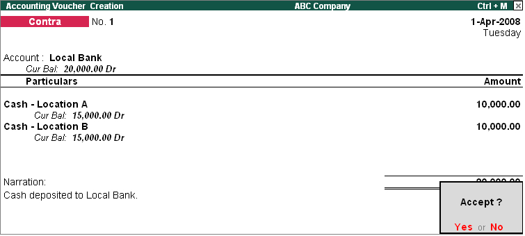 how-to-create-contra-entry-in-single-entry-mode-www-tallyerp9book-com