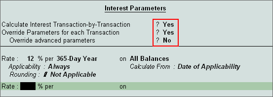 calcuate the interest for each transaction separately