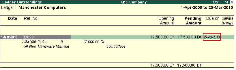 Interest Calculation from Billing/Transaction Date @ Tally.ERP9