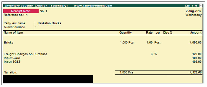 Using Tracking Number in Tally.ERP9